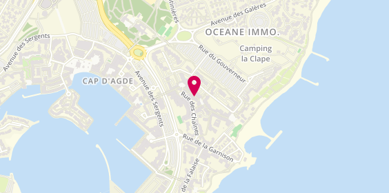 Plan de Tikki Island, Résidence Les Gabiers Cap d'Agde
65 Allée de la Flanerie, 34300 Agde