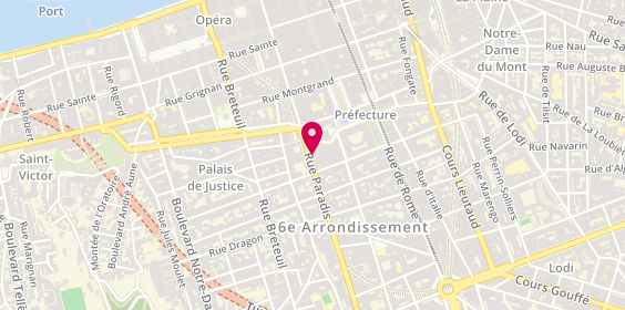 Plan de J & Rodde Chaussures de Sante, 93 Rue Paradis, 13006 Marseille