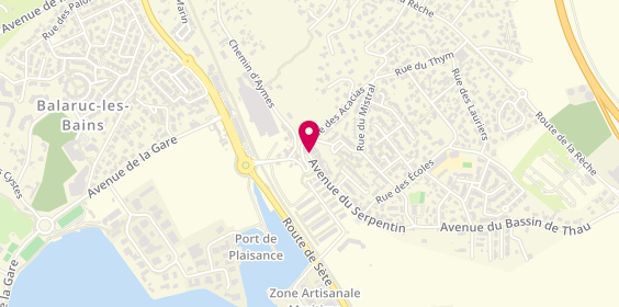 Plan de GRANJOU Annie, 9 Avenue du Serpentin, 34540 Balaruc-les-Bains