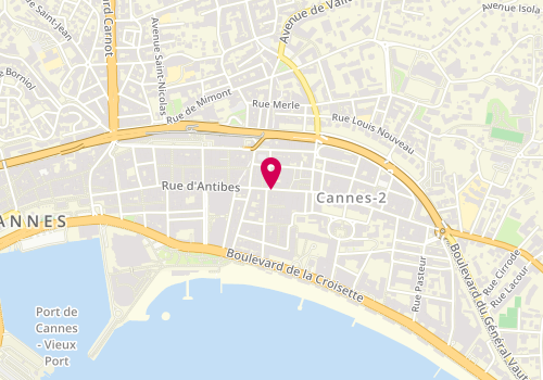 Plan de Le Temps des Cerises, 82 Rue d'Antibes, 06400 Cannes