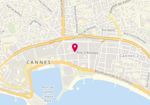Plan de Massimo Dutti, 34 Rue Antibes, 06400 Cannes
