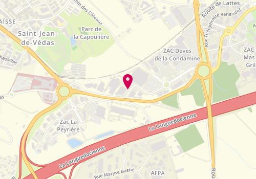 Plan de La Halle Aux Chaussures, Zc Carrefour Zone Aménagement Deves Condamines, 34430 Saint-Jean-de-Védas