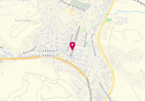 Plan de La Boutik Picadilly, 18 Boulevard Gambetta, 34800 Clermont-l'Hérault