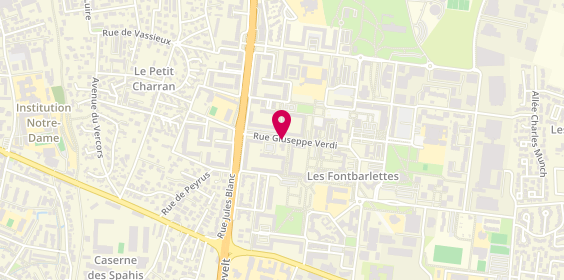 Plan de GUESSOURI Nawel, 18 Rue Giuseppe Verdi, 26000 Valence