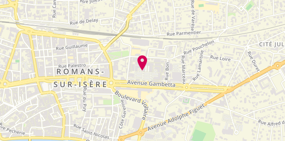 Plan de Geox, 60 avenue Gambetta, 26100 Romans-sur-Isère