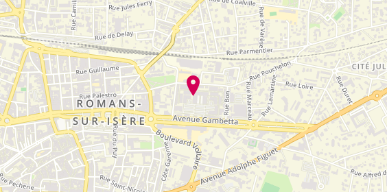 Plan de Denim Outlet, 60 avenue Gambetta, 26100 Romans-sur-Isère