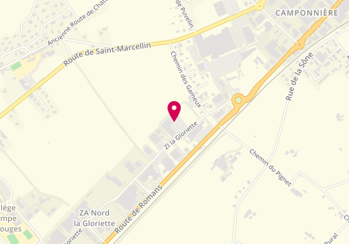 Plan de Distri-Center, Zone Industrielle de la Gloriette, 38160 Saint-Marcellin