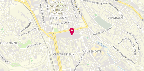 Plan de Foot Locker France, 1 A 7
1 Rue des Docteurs Charcot, 42100 Saint-Étienne