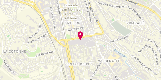 Plan de Jules, Rue des Docteurs Charcot Centre Commercial, 42100 Saint-Étienne