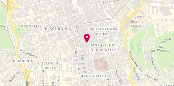 Plan de Vêtements Bayard, 24 Rue Michelet, 42000 Saint-Étienne