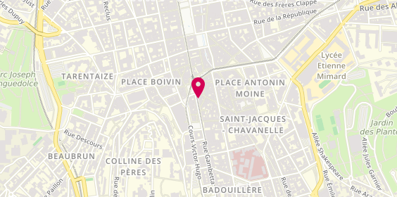 Plan de Le Temps des Cerises, 3 Rue Gambetta, 42000 Saint-Étienne