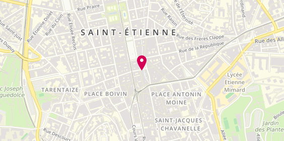 Plan de Simone Lingerie, 1 Rue Alsace Lorraine, 42000 Saint-Étienne
