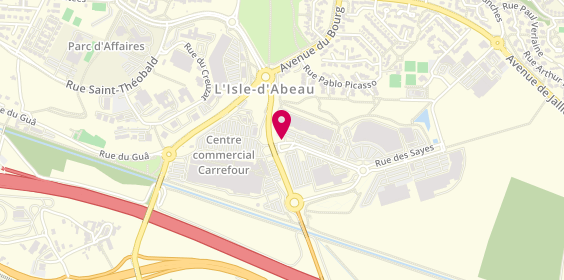 Plan de Armand Thiery, Centre Commercial Carrefour Femmes 25 Rue Sayes, 38080 L'Isle-d'Abeau