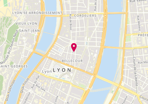 Plan de Louis Vuitton Lyon, 94 Rue du Président Édouard Herriot, 69002 Lyon