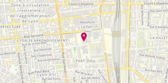 Plan de Devred, Centre Commercial Lyon Part-Dieu 17 Rue Doct Bouchut, 69003 Lyon