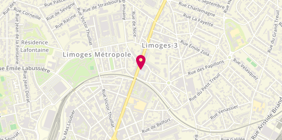 Plan de R Run Limoges, 46 avenue du Général Leclerc, 87000 Limoges