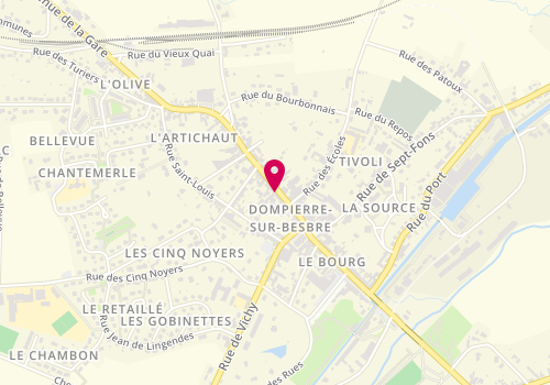 Plan de Les Trois Pieds, 117 Rue Nationale, 03290 Dompierre-sur-Besbre