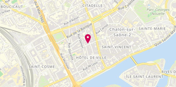 Plan de A' l'Ex Boutique, 16 Rue de Thiard, 71100 Chalon-sur-Saône