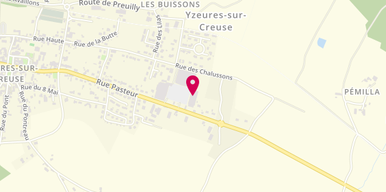 Plan de Chaus Expo, 61 Rue Pasteur, 37290 Yzeures-sur-Creuse