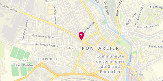 Plan de Pierre, Paul, Jacques, 3 Rue du Faubourg Saint-Pierre, 25300 Pontarlier