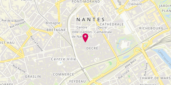 Plan de Damart, 3 Rue des Bons Français, 44000 Nantes