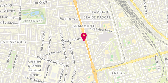 Plan de Damart, 73, Bis avenue de Grammont, 37000 Tours