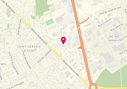 Plan de Espace Foot, 60 Rue des Perrières, 41350 Saint-Gervais-la-Forêt