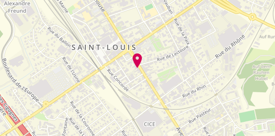 Plan de Js Boutique, 11 avenue de Bâle, 68300 Saint-Louis