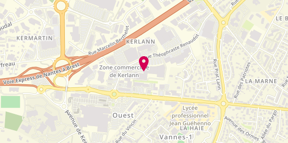 Plan de Armand Thiery, Rue Théophraste Renaudot Zone Commerciale de Kerlann, 56000 Vannes