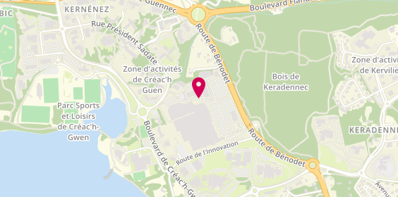 Plan de Foot Locker France, Centre Commercial Glann Odet Local N 81 163 Rue Bénodet, 29000 Quimper