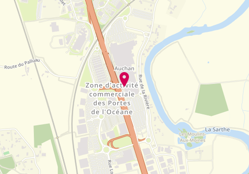 Plan de Armand Thiery Homme, Route d'Alençon Centre Commercial Auchan, 72650 La Chapelle-Saint-Aubin
