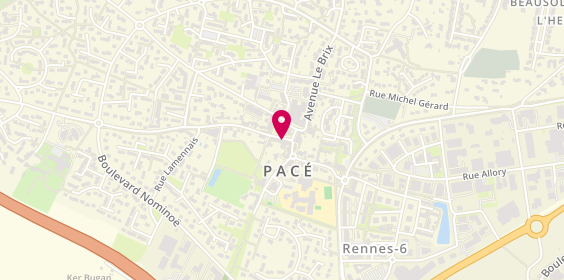 Plan de Place Aux Pieds, 9 place Saint-Mélaine, 35740 Pacé