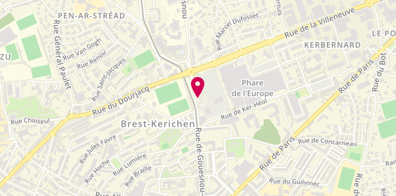 Plan de Armand Thiery, Centre Commercial Géant le Phare de l'Europe 29 Rue Gouesnou, 29200 Brest