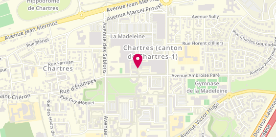 Plan de Chausséa, Centre Commercial Carrefour la Madeleine
15-17 Avenue Joseph Pichard, 28000 Chartres