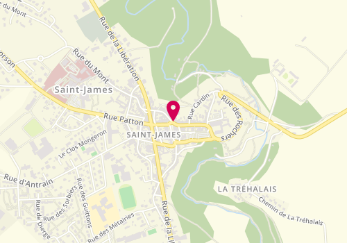 Plan de J'ma Jean's, 6 place Saint-Martin, 50240 Saint-James