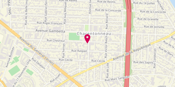 Plan de O Chat Botté, 47 avenue Georges Clemenceau, 94700 Maisons-Alfort