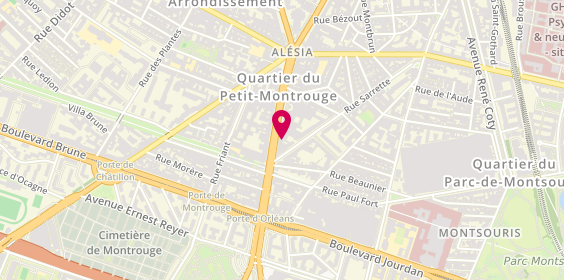 Plan de Bel Chou's, 107 avenue du Général Leclerc, 75014 Paris