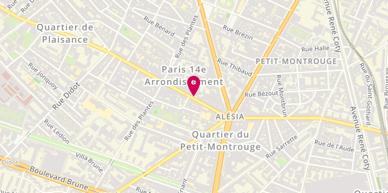 Plan de Bruce Field, 80 Rue d'Alesia, 75014 Paris