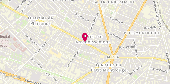 Plan de Stocky shoes, 104 Rue d'Alésia, 75014 Paris