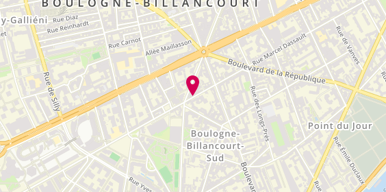 Plan de Curling, 142 Rue du Vieux Pont de Sèvres, 92100 Boulogne-Billancourt
