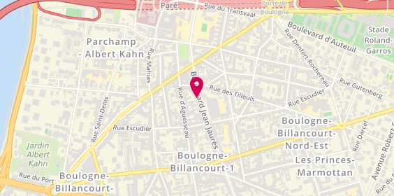 Plan de Carré Blanc, 12 Boulevard Jean Jaurès, 92100 Boulogne-Billancourt