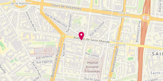 Plan de Le Vestiaire de Zoe, 82 Avenue de saint Mande, 75012 Paris