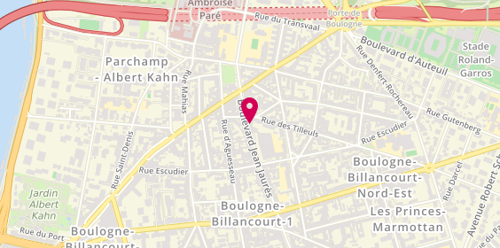 Plan de Ième Avenue, 5A Boulevard Jean Jaurès, 92100 Boulogne-Billancourt