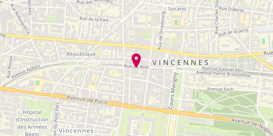 Plan de ZAPA Vincennes, 29 Rue du Midi, 94300 Vincennes