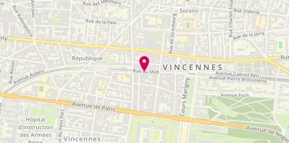 Plan de Celio, Rue du Midi, 94300 Vincennes