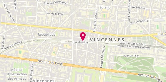 Plan de H-vincennes, 28 Rue Midi, 94300 Vincennes