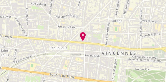 Plan de La parisienne de chaussures, 172 Rue de Fontenay, 94300 Vincennes