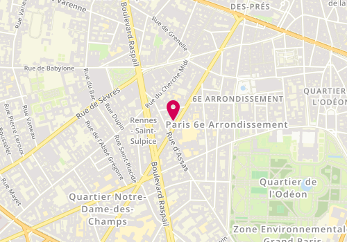 Plan de Unisa, 100 Rue de Rennes, 75006 Paris