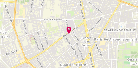 Plan de Zara, Rue de Sèvres 53-59, 75006 Paris