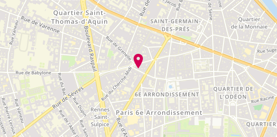 Plan de Tania, 20 Rue du Vieux Colombier, 75006 Paris